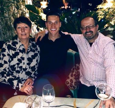 Monika Draxler with her husband and son Julian Draxler.